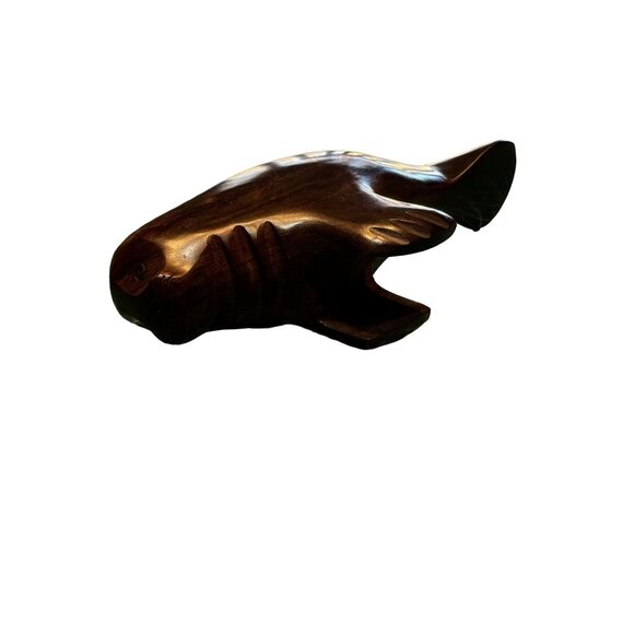 Hand-Carved Wooden Walrus may be Ironwood - Picture 3 of 4